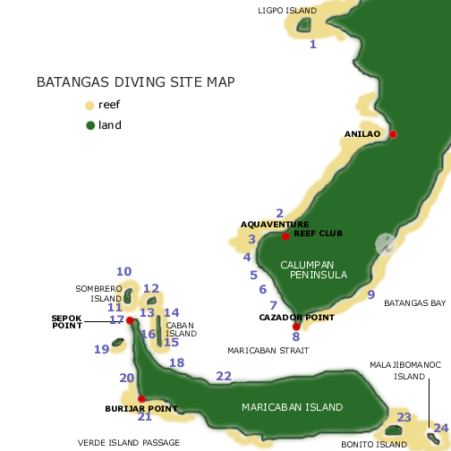 Batangas Site Map